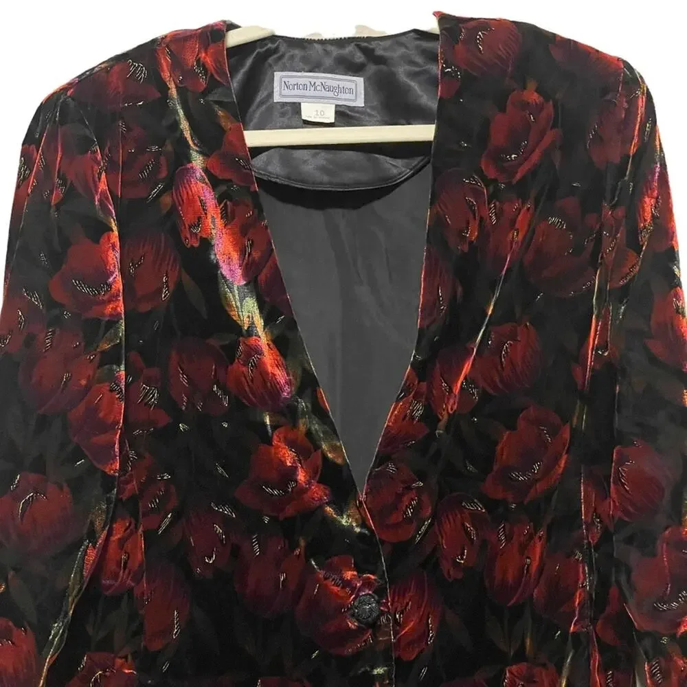 Norton McNaughton Velvet‎ Tulip Blazer
